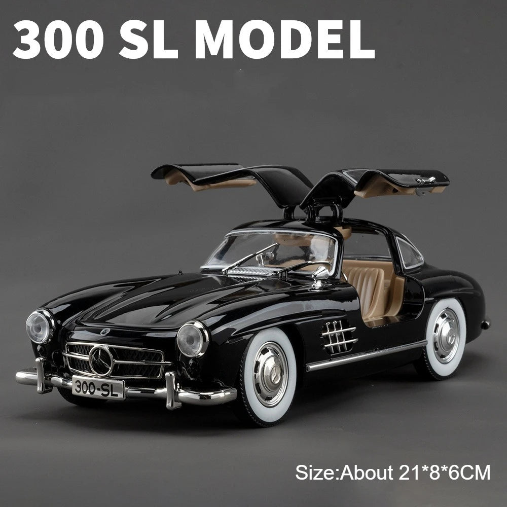 1:24 Scale 300SL GLE350 Toy Sports Car Model Music Light Pull Back Doors Opened Off-road Vehicle Models Ornament Gifts