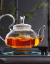 New Flower Puer Glass Tea Teapot Kung Fu Tea Maker With Heat Resistant Chinese Glass Tea Kettle With Tea Filter Teaware