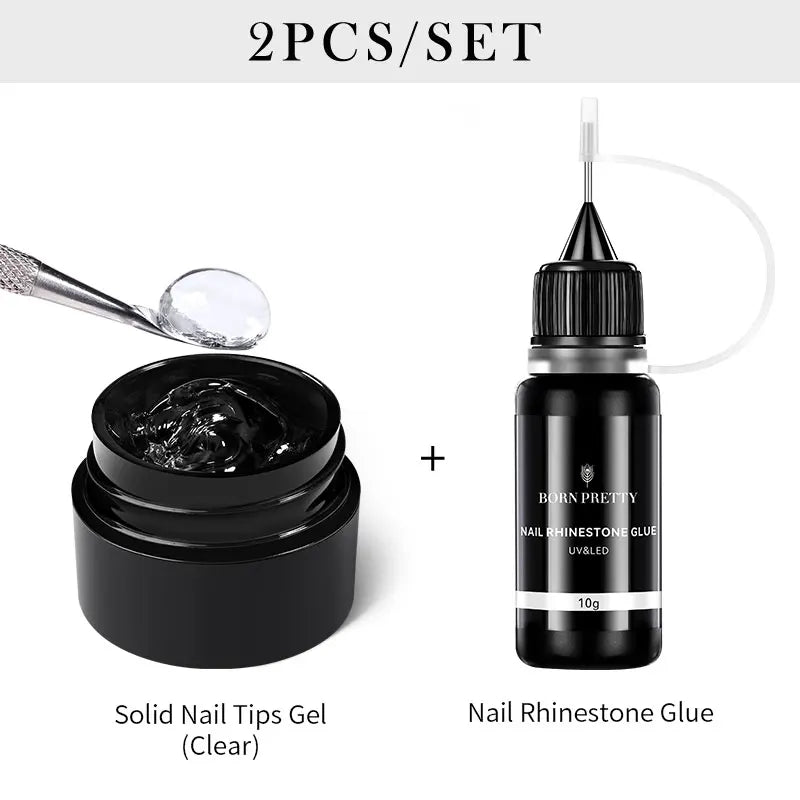 10g Nail Rhinestone Adhesive Glue For Stick The Drill Transparent Nail Glue Soak Off UV LED Nail Art Gel Varnish