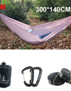 300*140cm Ultralight Hammock 380T (20D) New Parachute Nylon Single Shelter For Hiking Riding And Camping