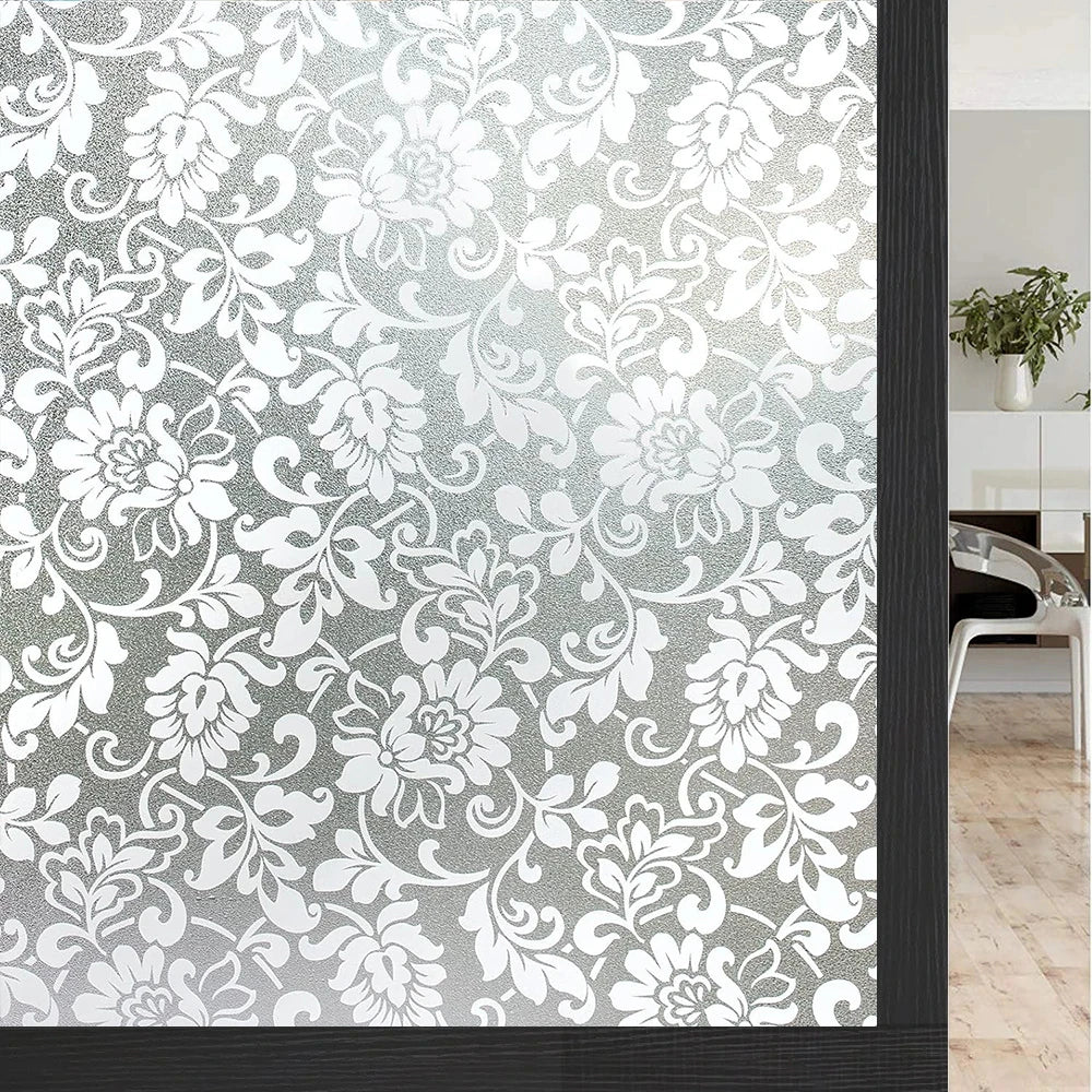 45/60/90Cm Rainbow Window Privacy Film 3D Decorative Vinyl Stained Glass Decals Static Cling Non-Adhesive Window Film Stickers