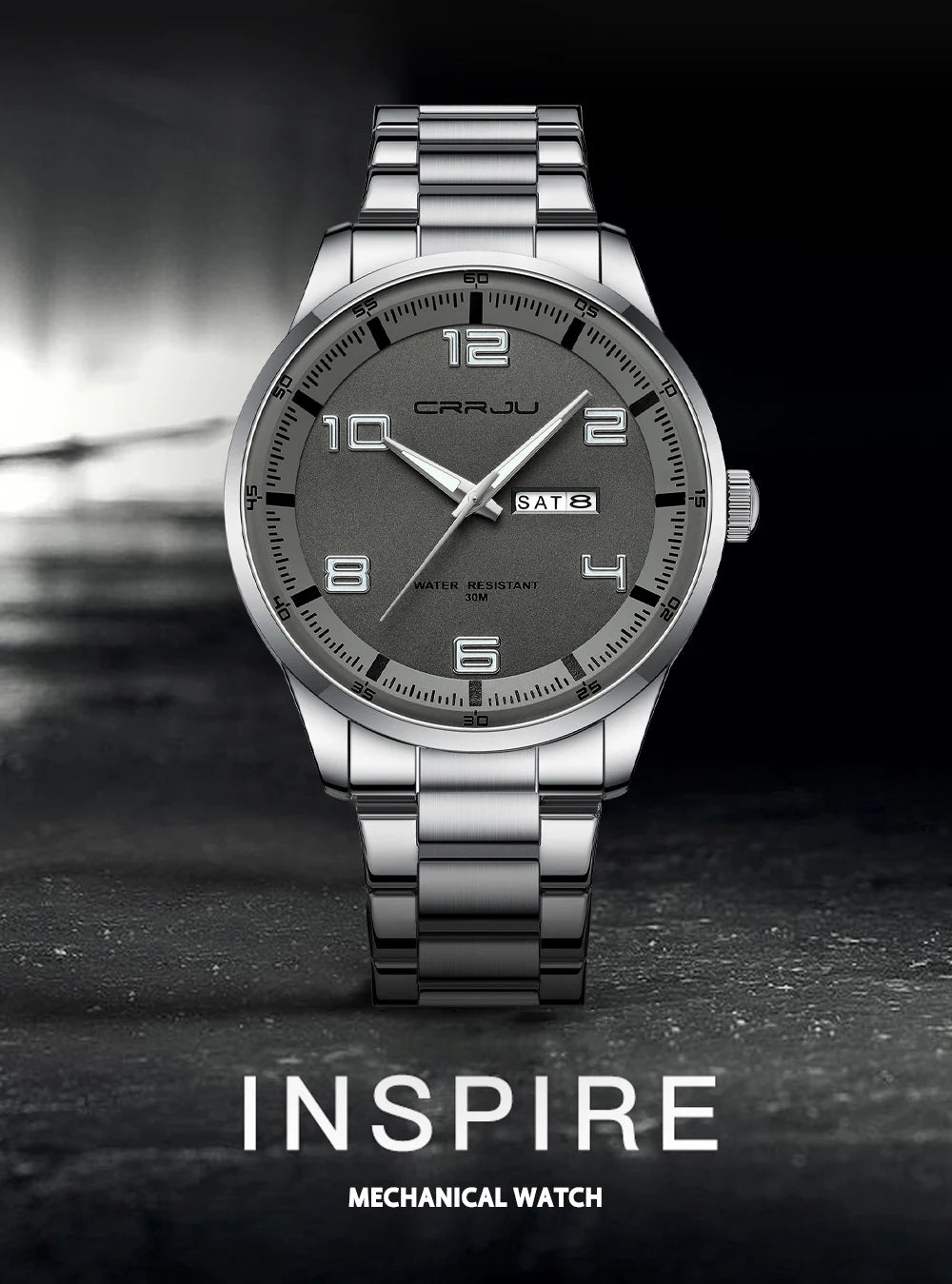 Men Luxury Watches Stainless Steel Quartz Auto Date Clock with Luminous Hands Relogio Masculino