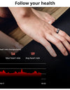 R06 Smart Ring with Charging Case for Men Women, Heart Rate and Blood Oxygen Monitor, IP68 & 5ATM Waterproof, Sport