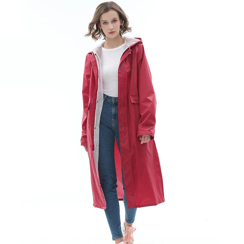 Heavy Duty Waterproof Hooded Rain Poncho for Adults