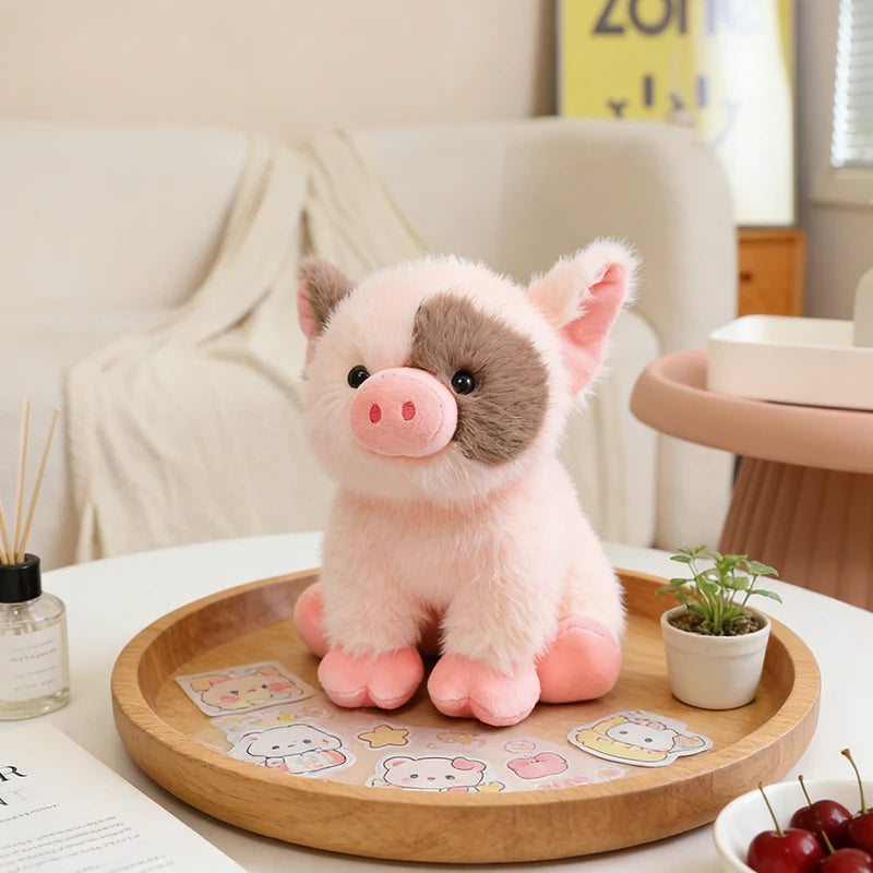 20CM Cute Pink White Pig Plush Toy Doll Soft Stuffed Animal Piggy Fluffy  Sleeping Pillow Birthday Gift Kids Girl Boy Room Decor