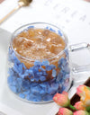 Double Wall Transparent Glass Coffee Cup with Handle Double-layer Heat Insulation High Temperature Juice Milk Cup