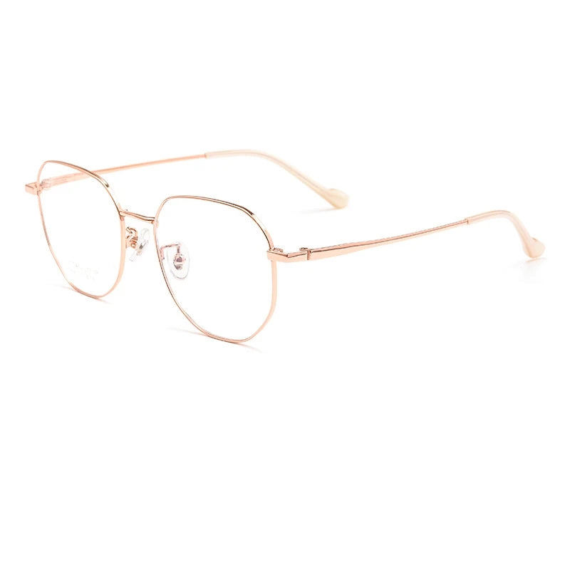 Ultra-light Polygonal Decorative Eyeweae Men Retro Fashion Pure Titanium Optical Prescription Glasses Frame Women T808