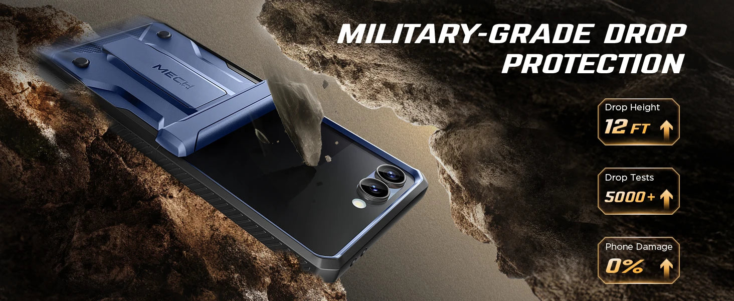 For Galaxy Z Flip 7 Case with Kickstand & 360° Rotatable Belt-Clip Built-in Privacy Screen Protector Hinge Protection Phone Case