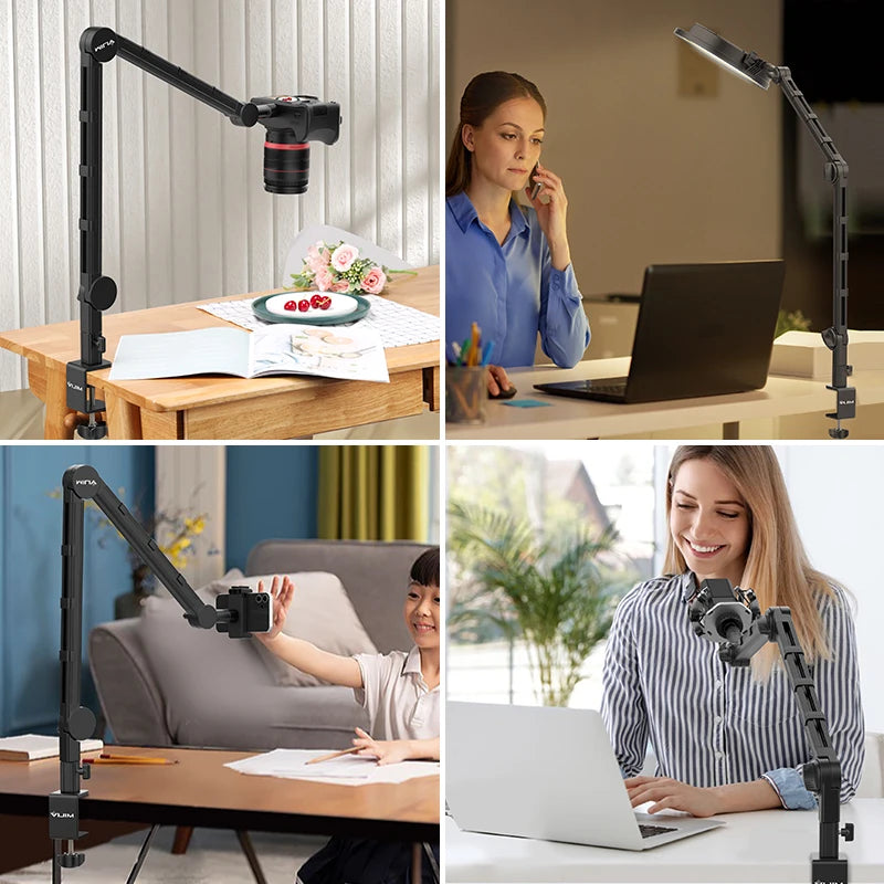 Multifunction Desk Setup Stand Microphone Desktop Stand for Microphone Smartphone Camera Live-streaming