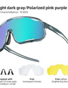 Bicycle Glasses UV400 Photochromic / Polarized Bike Eyewear Sunglasses 3 Lens Outdoor MTB Road Cycling Goggles Glasses