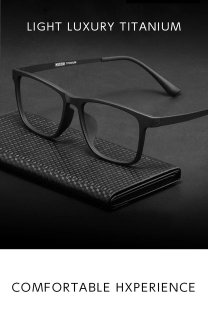 HONGMEI Ultralight Titanium Alloy TR90 Myopia Glasses Retro square Optical Prescription Eyeglasses Frame Men And Women