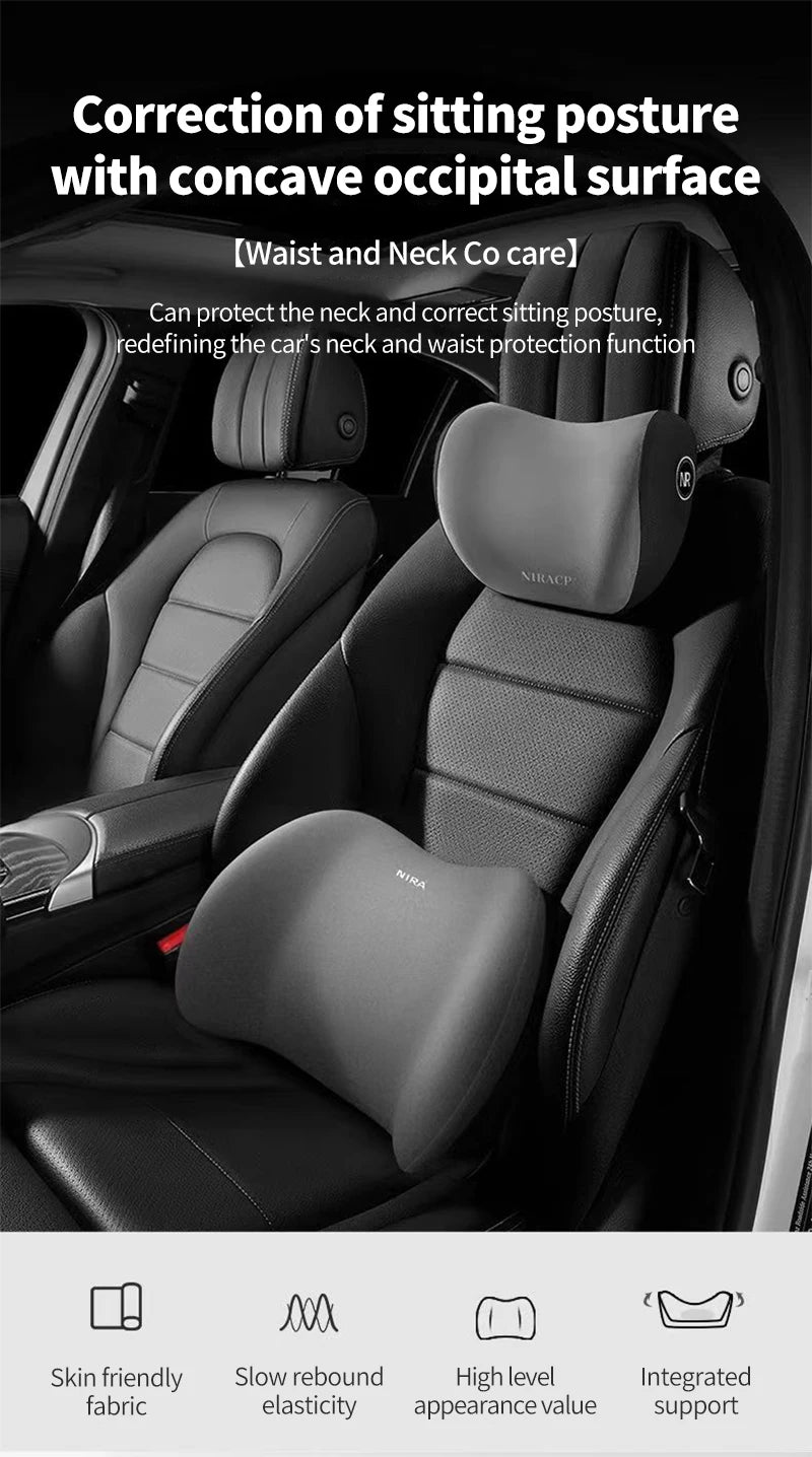 Memory Foam Car Neck Headrest Pillow Auto Car Seat Pillow Breathable Head Support Neck Rest Protector Automobiles Interior