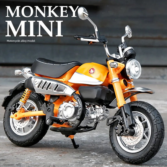 1:9 Honda Monkey 125 MINI Alloy Die Cast Motorcycle Model Toy Vehicle Collection Sound and Light Off Road Autocycle Toys Car
