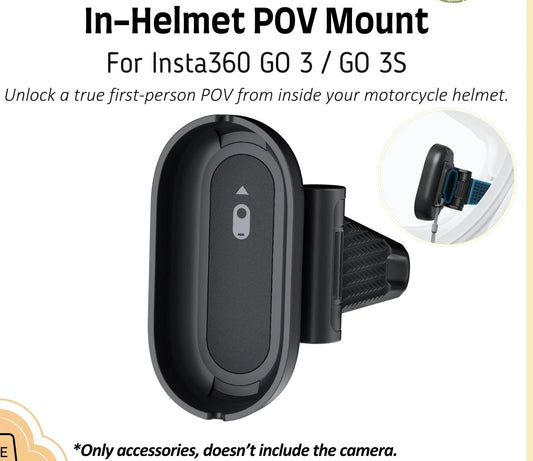 Helmet POV Mount Clip for Insta360 GO 3 and GO 3S Motorcycle Helmet Camera Holder