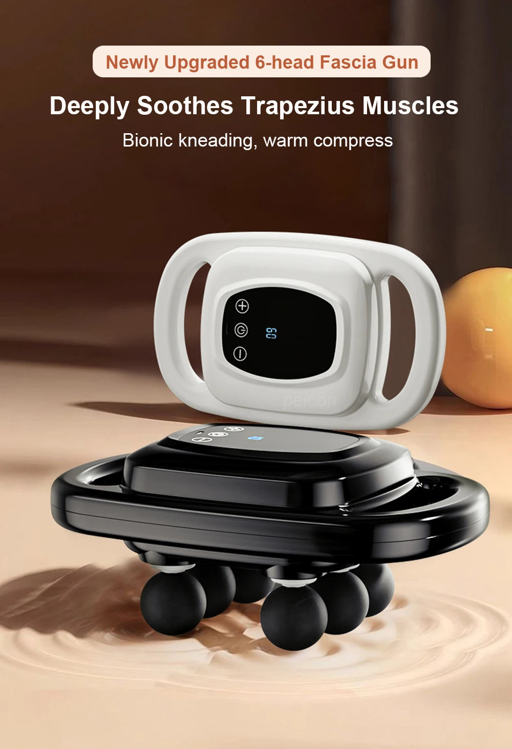 Fascia  Six Heads Massage  Muscle Relaxation Electric Massager Relief Vibrating Neck Fascia  Massage Instrument