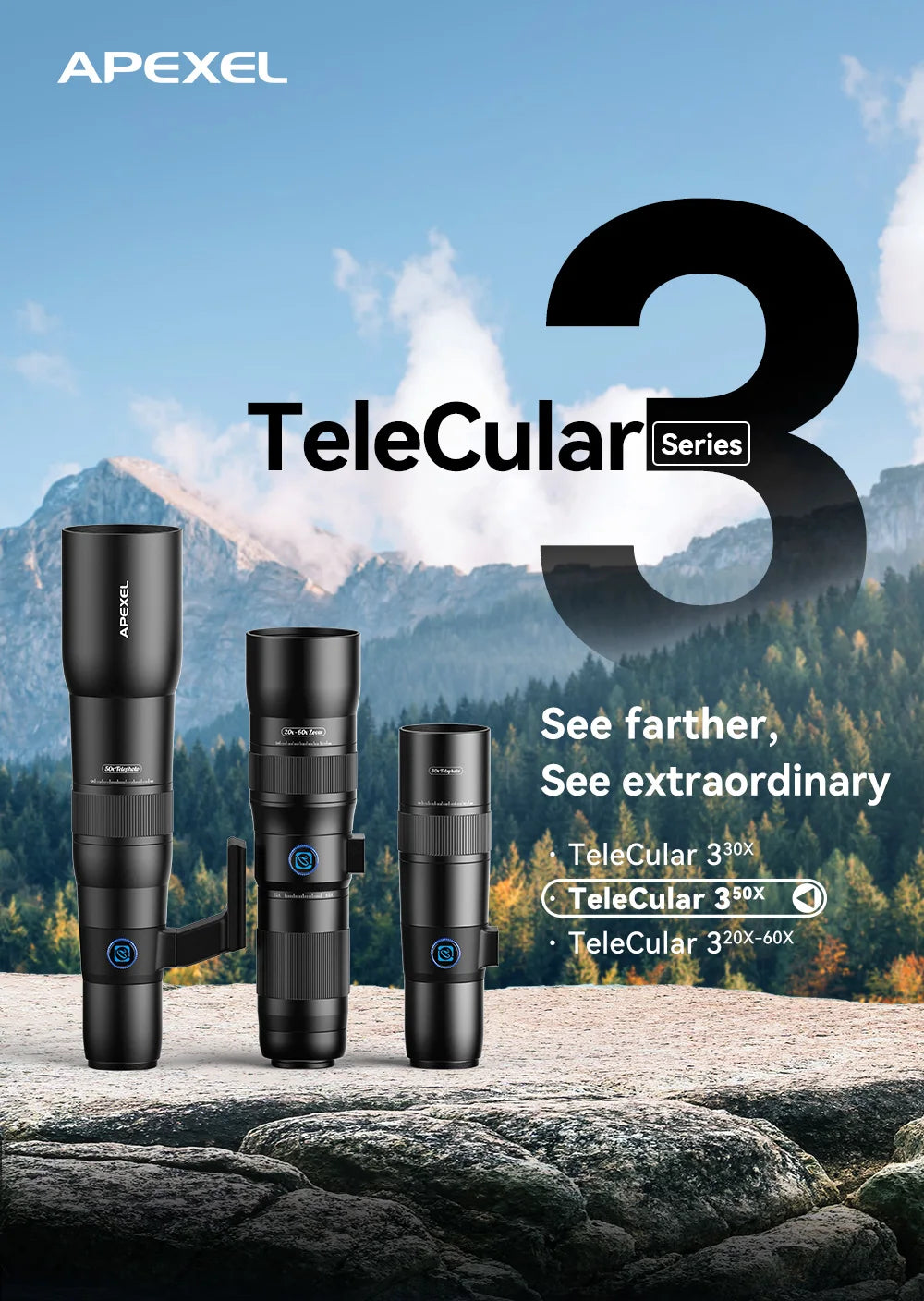 50X Telephoto Smartphone Lens with Tripod and Phone Clip