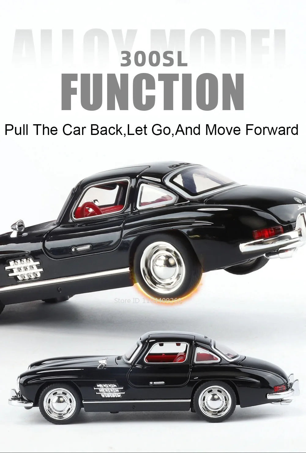 1:32 Scale 300SL GT63 V8 Sports Car Model Toy Metal Die-cast Sound Light Pull Back Vehicles Models Boys Hobby Ornaments Gifts
