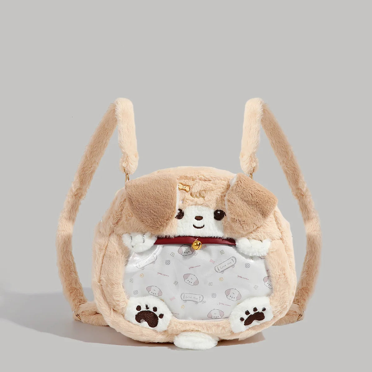 Cute Plush Dog Velvet Backpack Large Capacity Bag