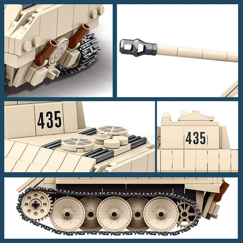 Ww2 Military Tanks Series Tiger  Leopard Heavy TANK BT-7 Light Tank Soldier Building Blocks Bricks Army s  Toys Gifts