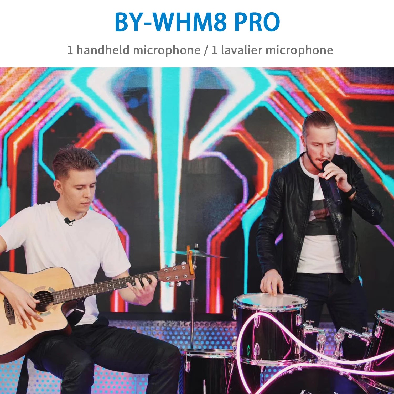 BY-WM8 PRO UHF Wireless Lavalier Lapel Microphone for iPhone Android DSLR Cameras PC Computer Interview Youtube Streaming