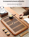 Tea Tray Home Small Solid Wood Pear Wood Dry Soaking Platform Water Storage Tea Set Tea Tray Wooden Tray
