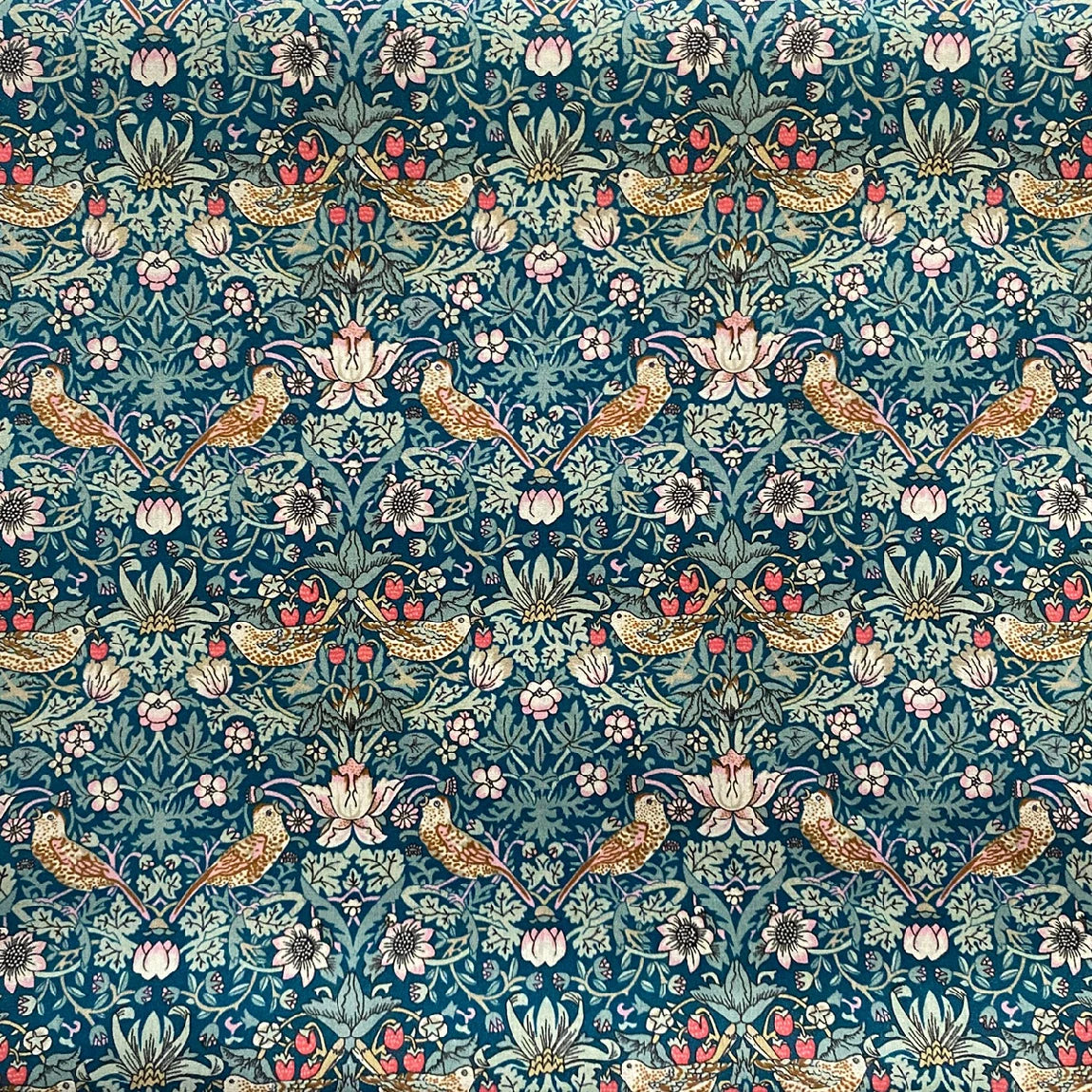 1/2/3/5M 80S Digital Printing Strawberry thief Like Liberty cotton Poplin Fabric Sewing Making Dress Clothing Handmade DIY Cloth