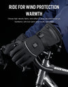 Winter Outdoor Heating Ski Riding Gloves Black Waterproof With Battery Warm Electric Heating Temperature Control Cycling Gloves