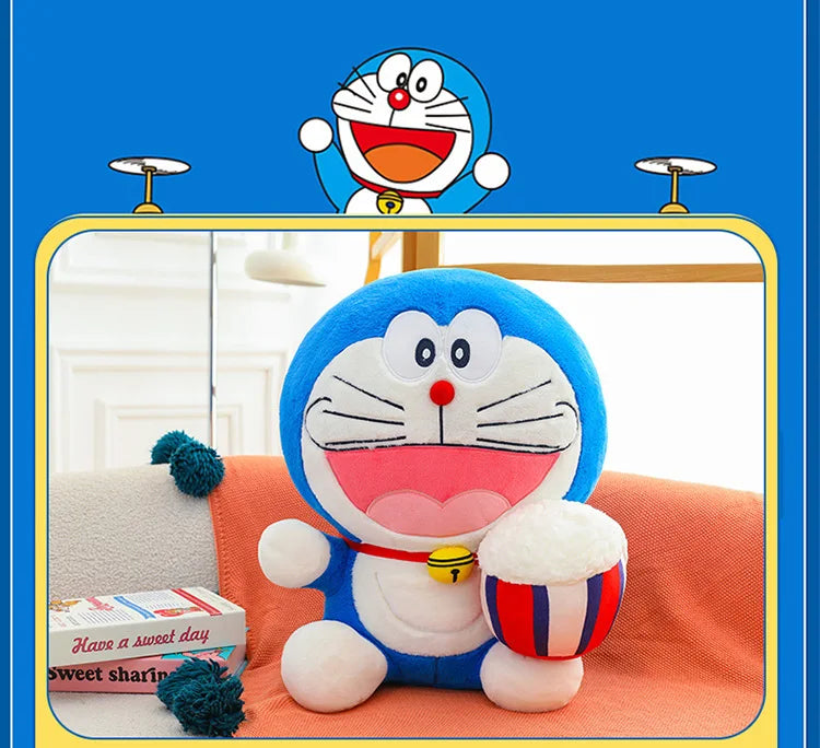 Cute Blue Cat Plush Toy Soft Huggable Stuffed Animal