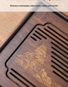 Jiangshan Tea Tray Household Small Drain Tea Table Bamboo Tea Tray Kung Fu Tea Set Accessories Tea Sea Dry Brewing Table