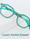 Small Size Retro Polygon Eyeglasses Green Luxury Acetate Eyewear Optical Prescription Frames