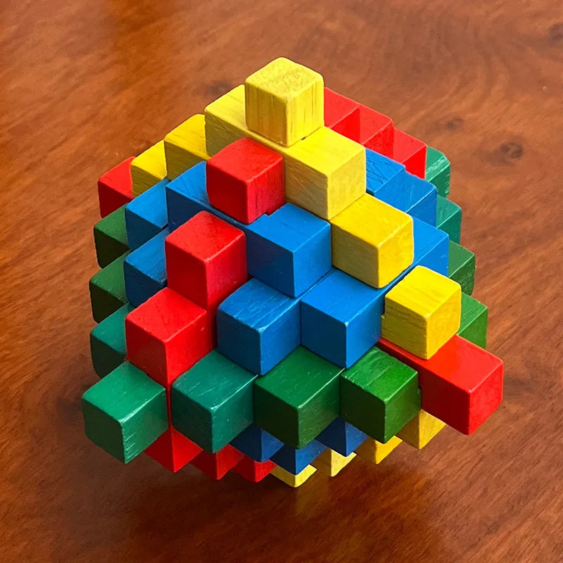 Wooden Kong Ming Lock Lu Ban Lock IQ Brain Teaser Puzzle Games  3D Puzzles for Adults Montessori Educational Toys