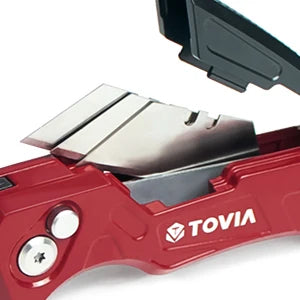 Folding Utility Knife Box Cutter, 3-Position Blades, Blade Storage Design with Extra 3 Blades, Box Knife for Cartons