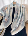 Square Women Scarves Silk Office Ladies Hair Neck Bandanna Headband Foulard Headcloth Muslim Headscarf Female muffler