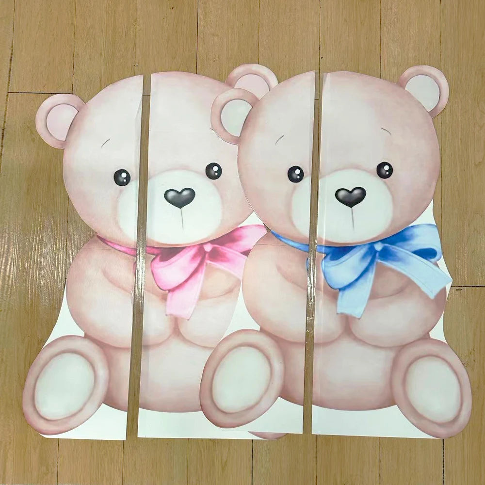 18/36inch Bear Cutout for  Shower Decorations We can Bearly Wait Bear Mosaic Board for Birthday Welcome  Backdrop Decor