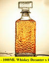 3 styles barware wine glass bottle 1000ml lead-free glass whiskey decanters for Liquor Scotch Bourbon