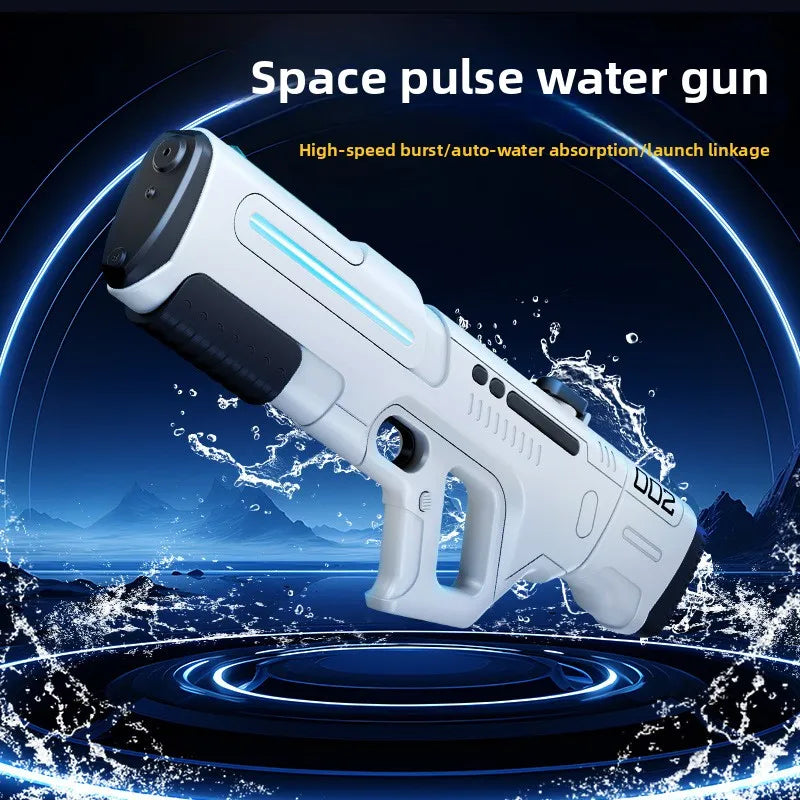 Pulse Continuous Firing Electric Water Gun Powerful Large Capacity Automatic Water Absorption Water Blaster