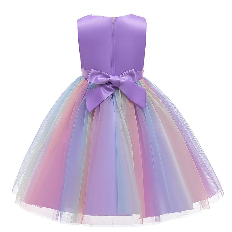 Princess Girl Dress Wedding Birthday Party Frocks for Children Costume Prom Ball Gown Elegant Party Dress For Girls