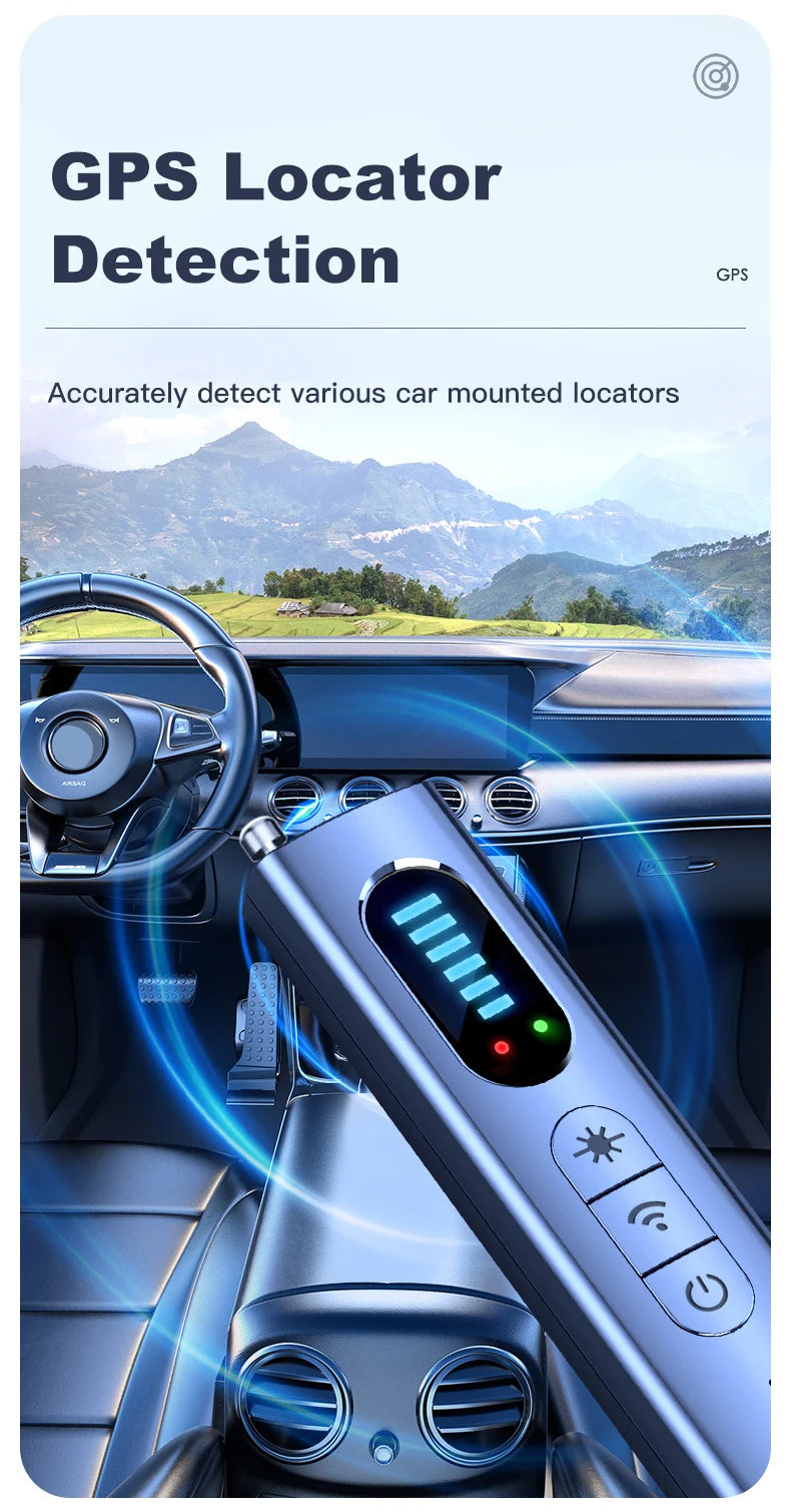 T18 hidden camera detector, camera detector, insect and hidden camera detector, RF signal scanner, home wireless charging, offic