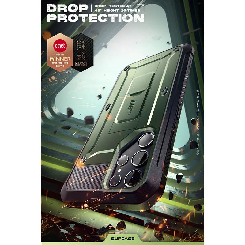 For Samsung Galaxy S23 Ultra Case 2023 UB Pro Full-Body Dual Layer Rugged Belt-Clip Case with Built-in Screen Protector