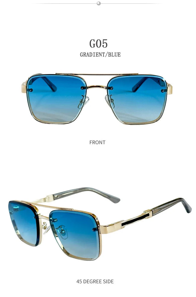 Square Frame Sunglasses With UV400 Protection