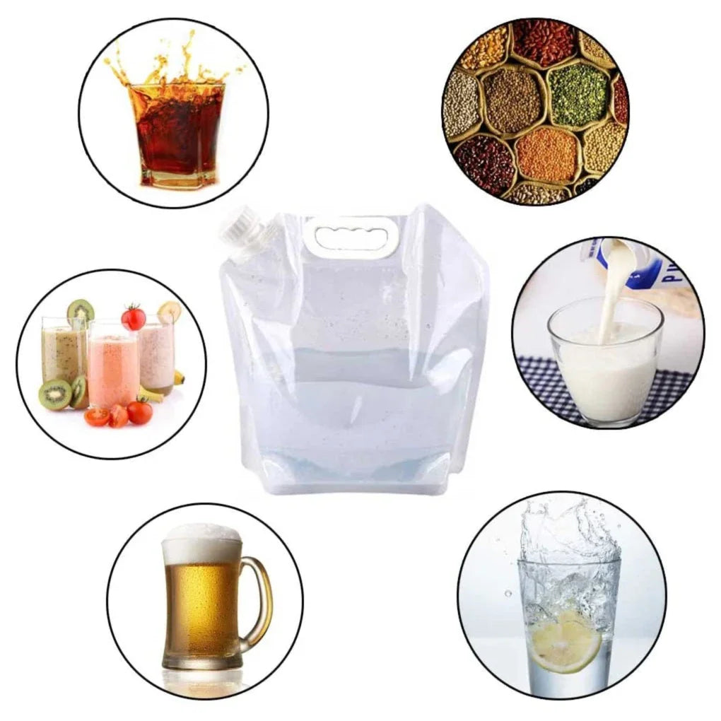 5/10/15L Outdoor Camping Water Bag Portable Folding Bucket Large Capacity Water Container with Handle Travel Camping Supplies