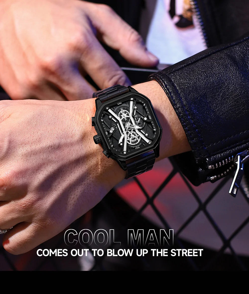 Men Watches Quartz High Quality Stainless Steel Top Brand Luxury Business Waterproof Luminous Chronograph Watch
