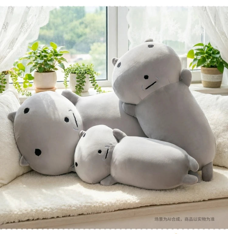 95cm Grey Cat Plush Toy Long Hugging Pillow