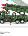 1:32 Ladder Truck Water Tanker Military Missile Rocket Launcher Trucks Model Toy Car Metal Diecast Sound Light Models Boys Gifts