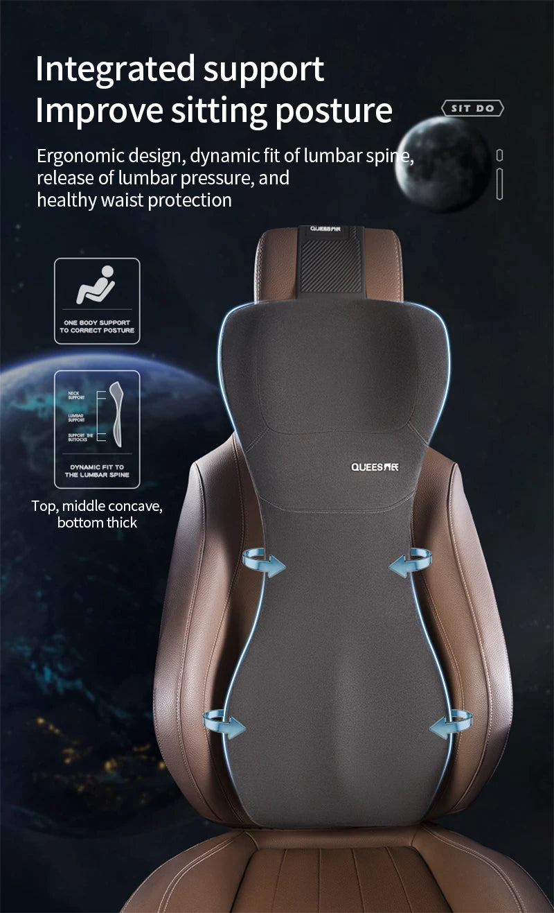 LIVICHEPIN Car Headrest Waist Protection Car Seat Backrest Cushion Auto Lumbar Cushion Waist Support Integrated Waist Cushion