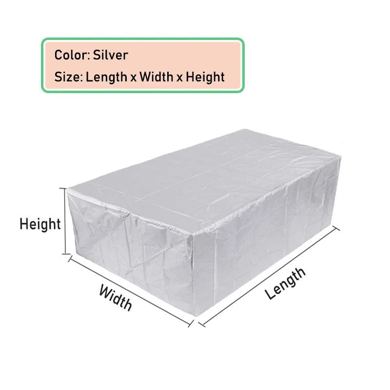 Small Sizes Waterproof Outdoor Garden Furniture Covers Rain Snow Chair Cover for Sofa Table Chair Patio Dust Proof Gray Black S