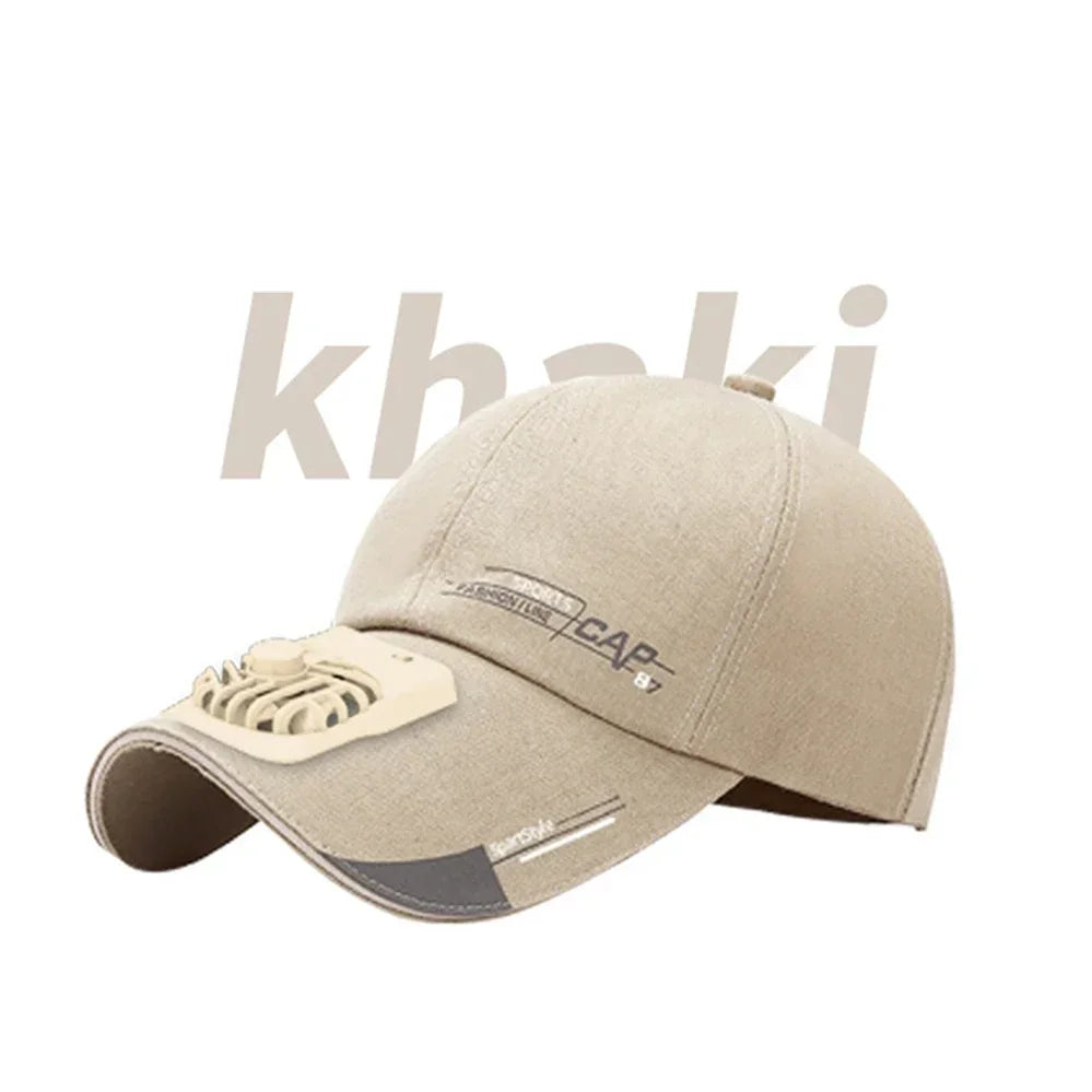 Solar Fan Sun Hat With Dual Fans And USB Charging