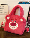 Sanrio Cartoon Plush Shoulder Bags Hello Kitty Kuromi Melody Cute Crossbody Bag Anime Children Handbag
