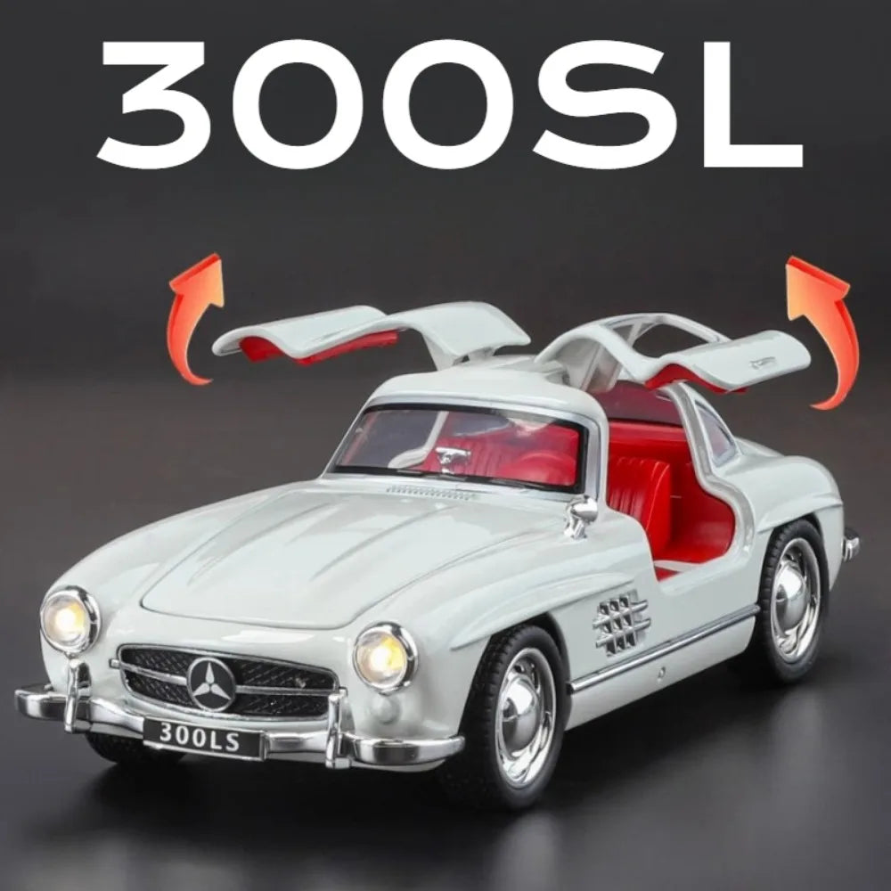1:32 Scale 300SL GT63 V8 Sports Car Model Toy Metal Die-cast Sound Light Pull Back Vehicles Models Boys Hobby Ornaments Gifts