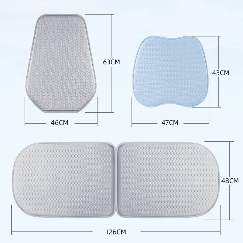 Summer Car Seat Covers TPE Cold Gel Seat Pad 3D Honeycomb Cool Seat Cushion Anti-Slip Auto Seat Covers Cooling Seat Mat